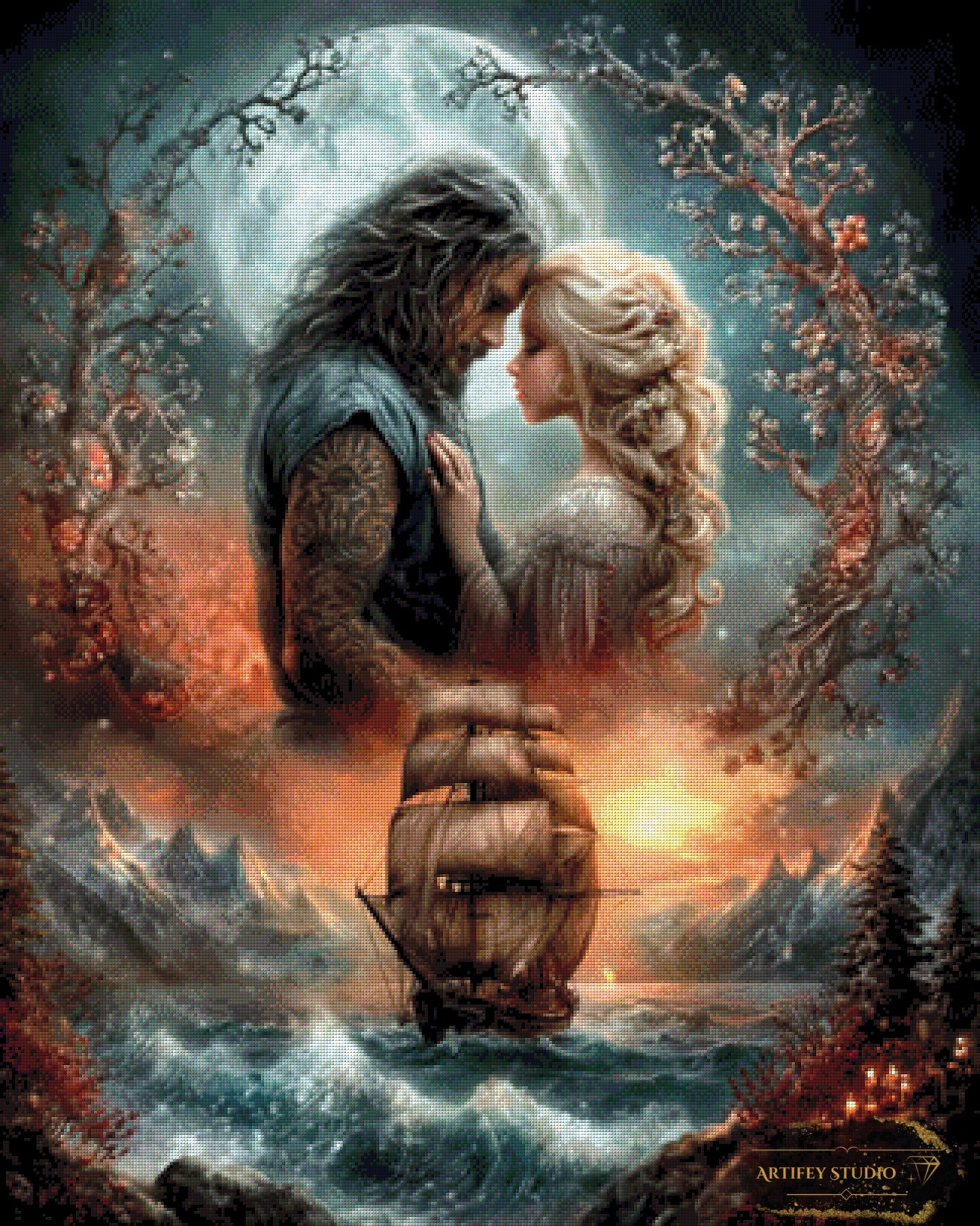 Ewiger Hafen by LaViie 80x100 mit 190 Farben