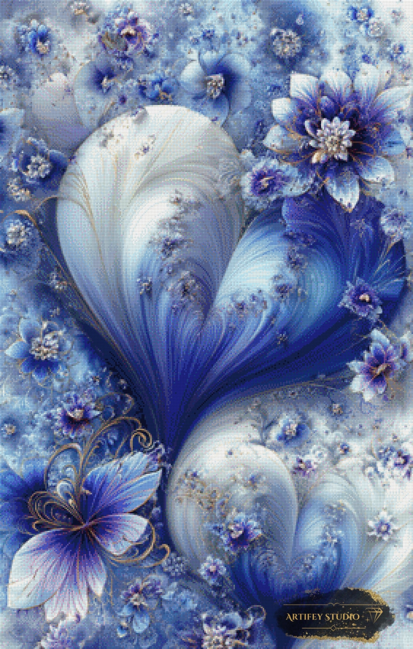 Frozen Hearts by Mirael 70x110 mit 120 Farben