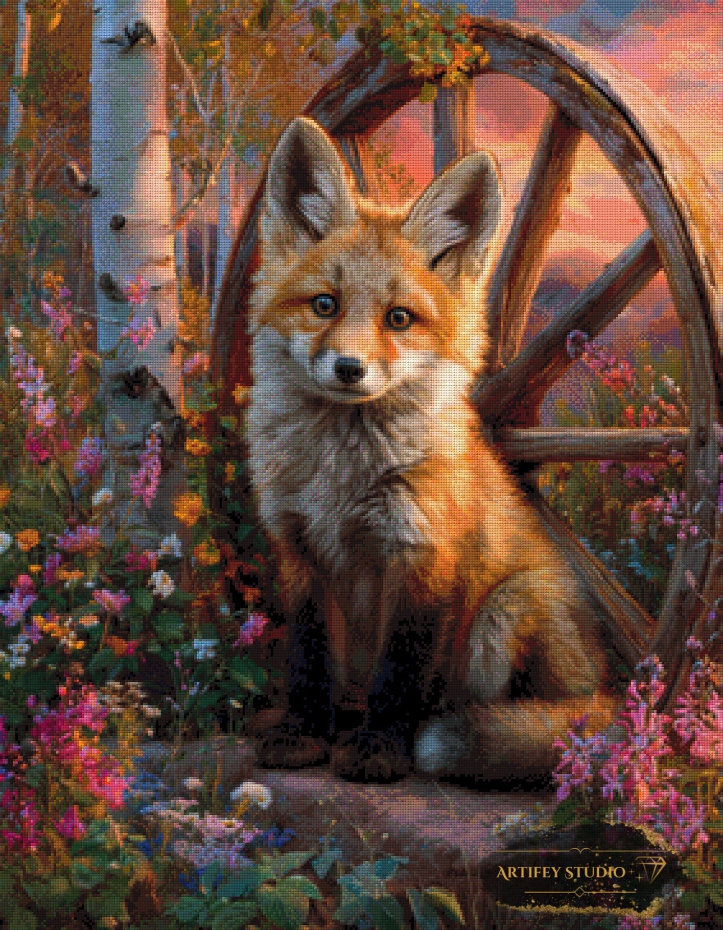 Fuchs im Abendrot by Salzkatze 70x90 mit 230 Farben