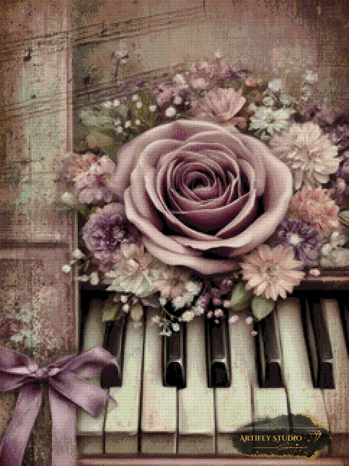 Melodie der Rose by LaViie 60x80 mit 90 Farben