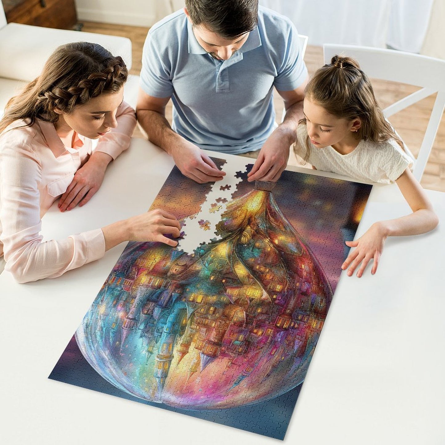 Inside the Wonders by Skyler 1000-Piece Wooden Jigsaw Puzzles (Vertical)