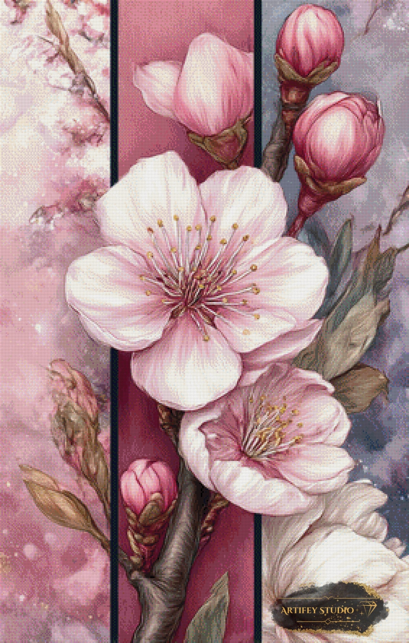 Kirschblüte by Kaida 70x110 mit 150 Farben