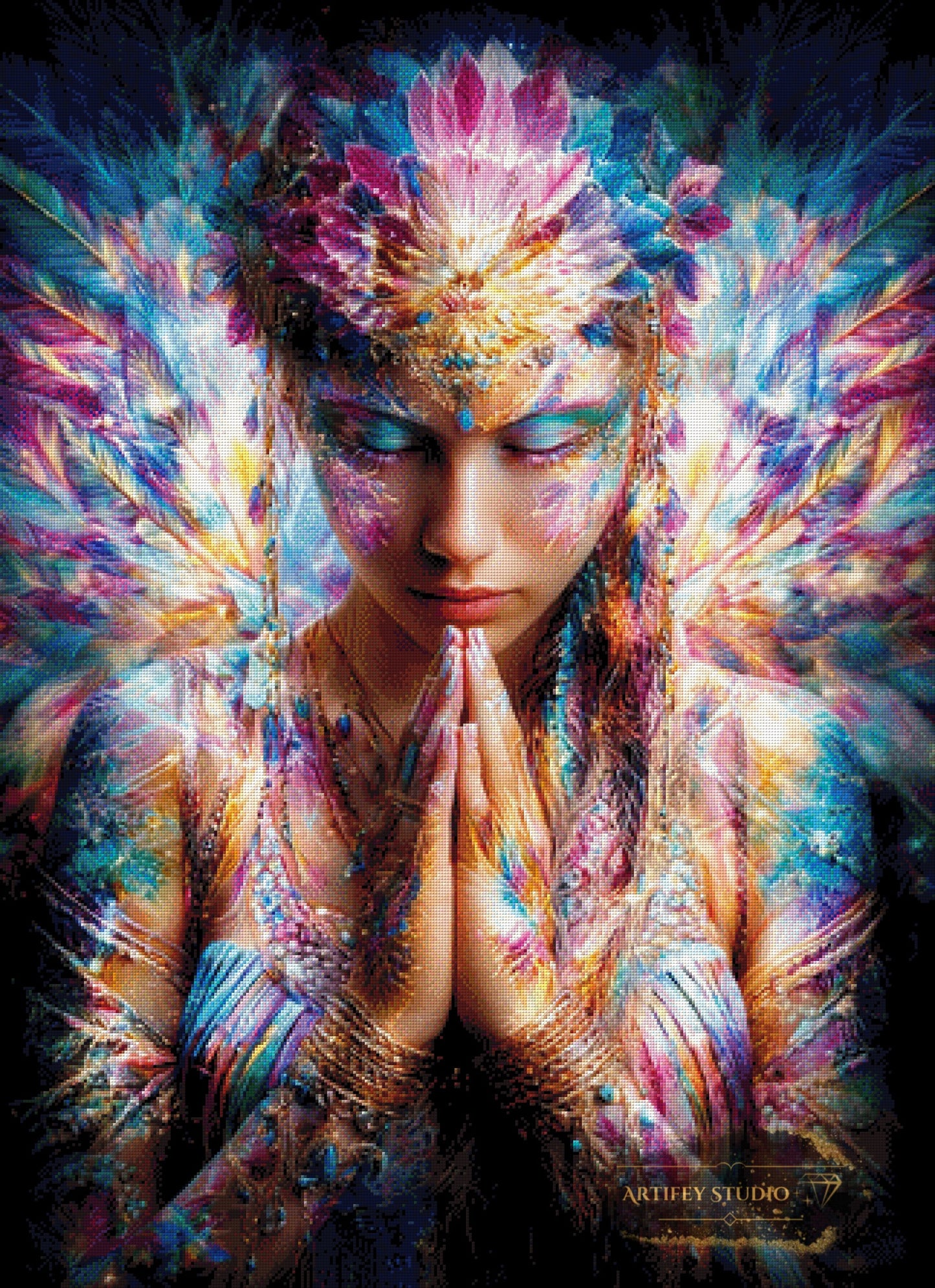 Pray by Morrigan 80x110 mit 350 Farben