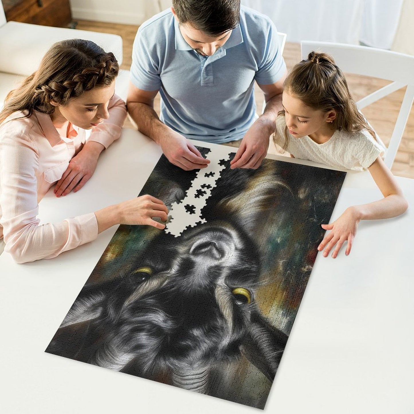 Goat's Eye Deluxe by Skyler 1000-Piece Wooden Jigsaw Puzzles (Vertical)