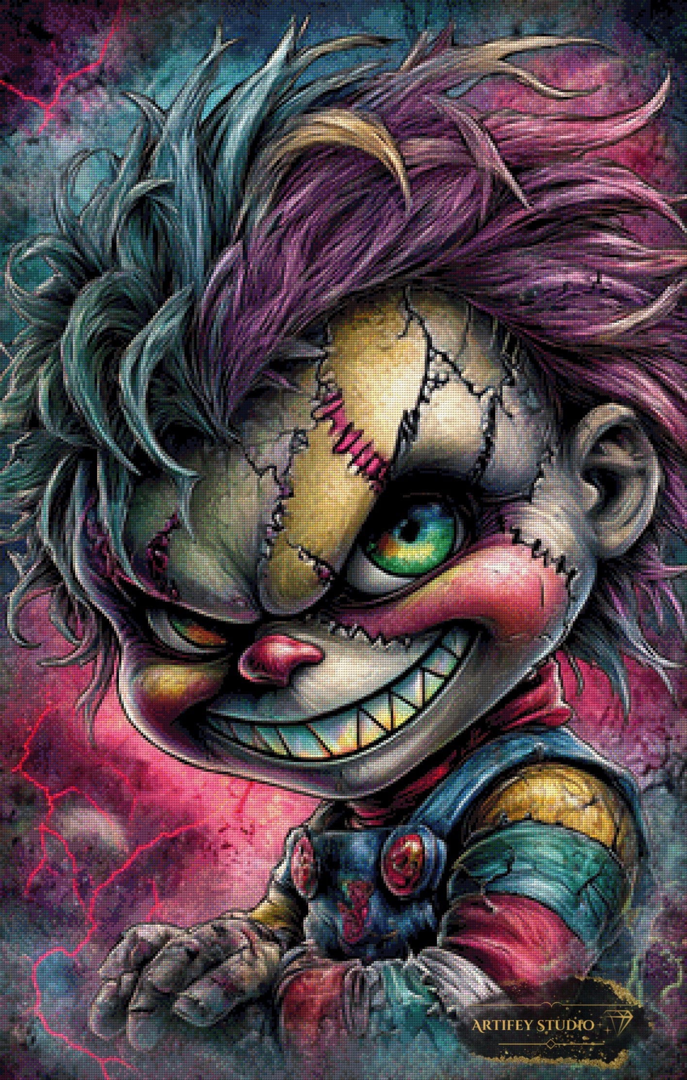 Creepy Boy by Kaida 70x110 mit 290 Farben