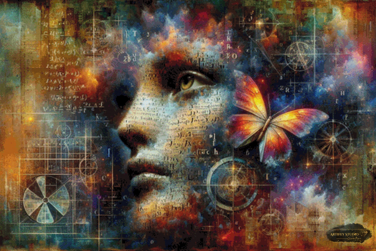 Numerische Harmonie by Diynamite 120x80 mit 260 Farben