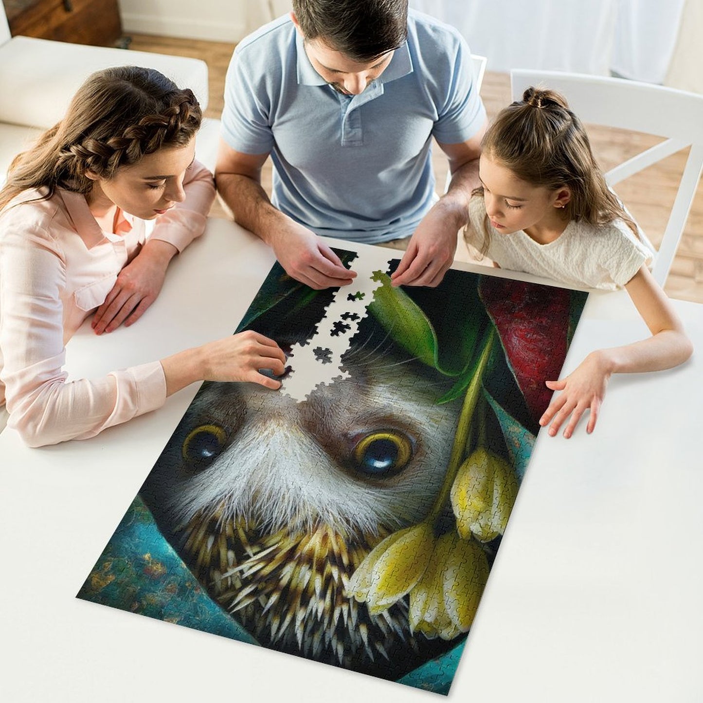 Heart of Spikes by Skyler 1000-Piece Wooden Jigsaw Puzzles (Vertical)