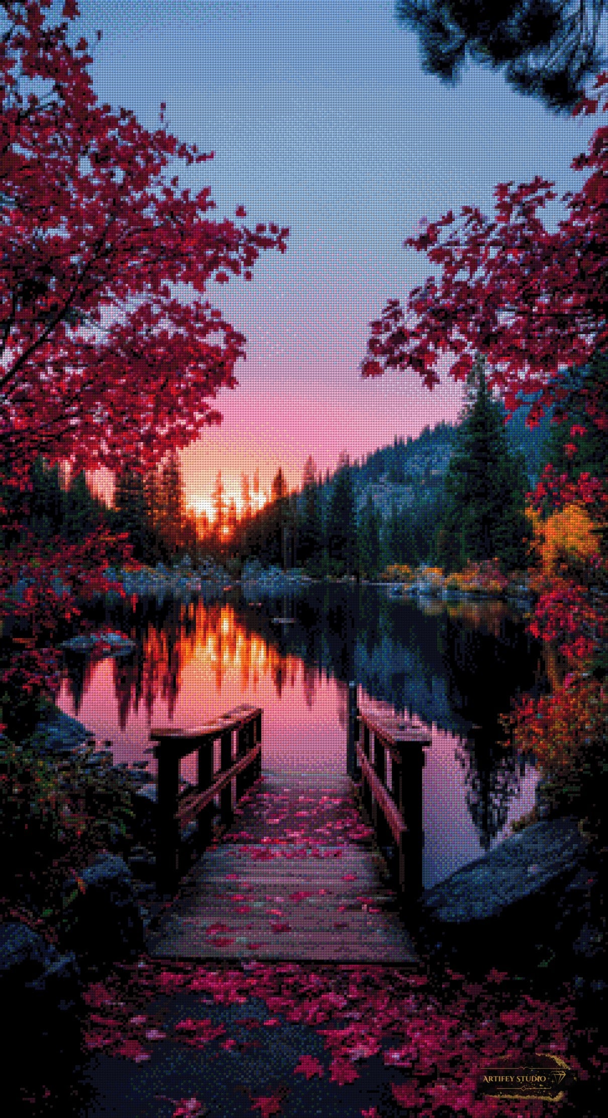 Abendrot am See by Artifey 60x110 mit 210 Farben