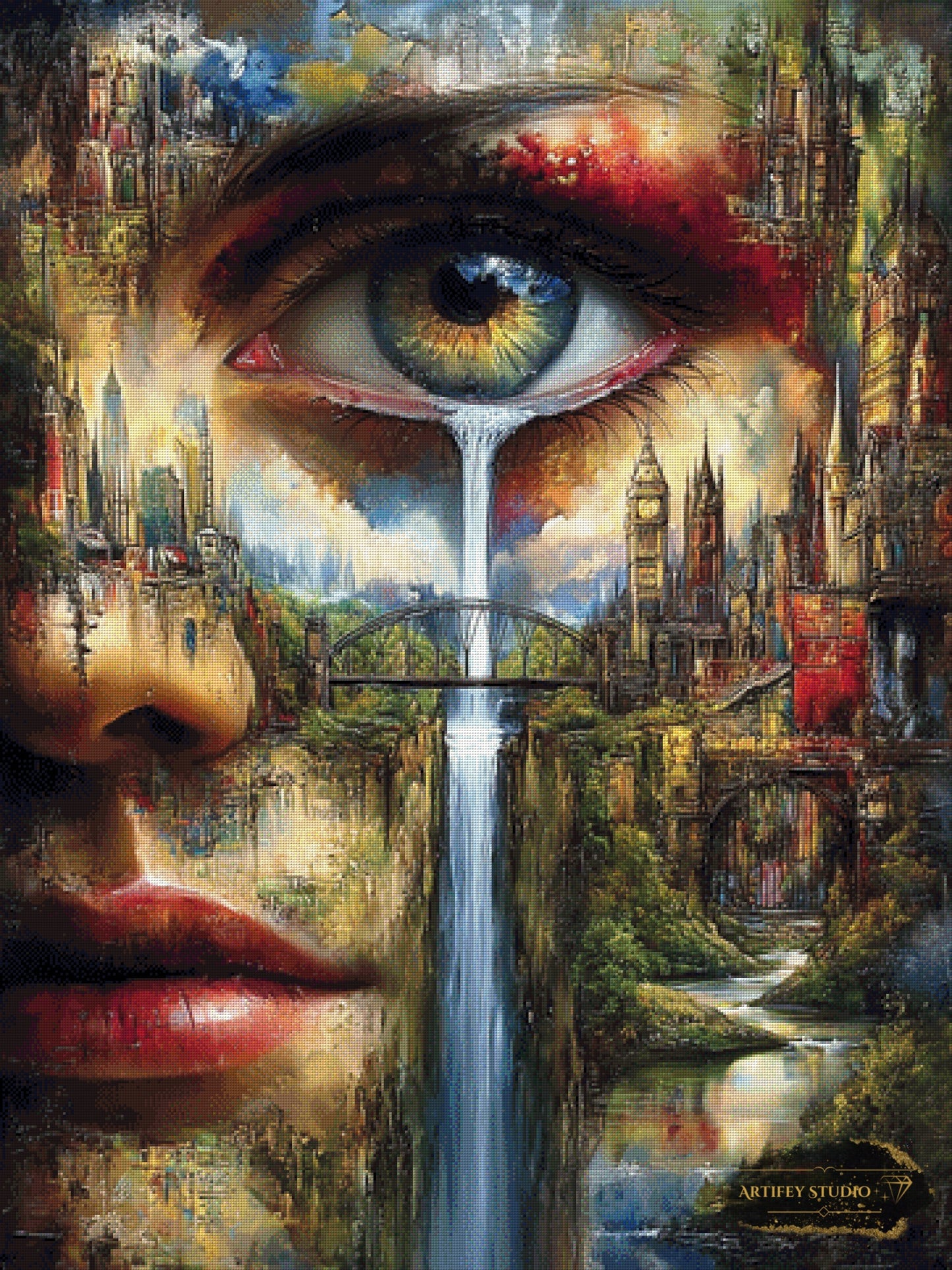 Flowing City Vision by Skyler 90x120 mit 260 Farben