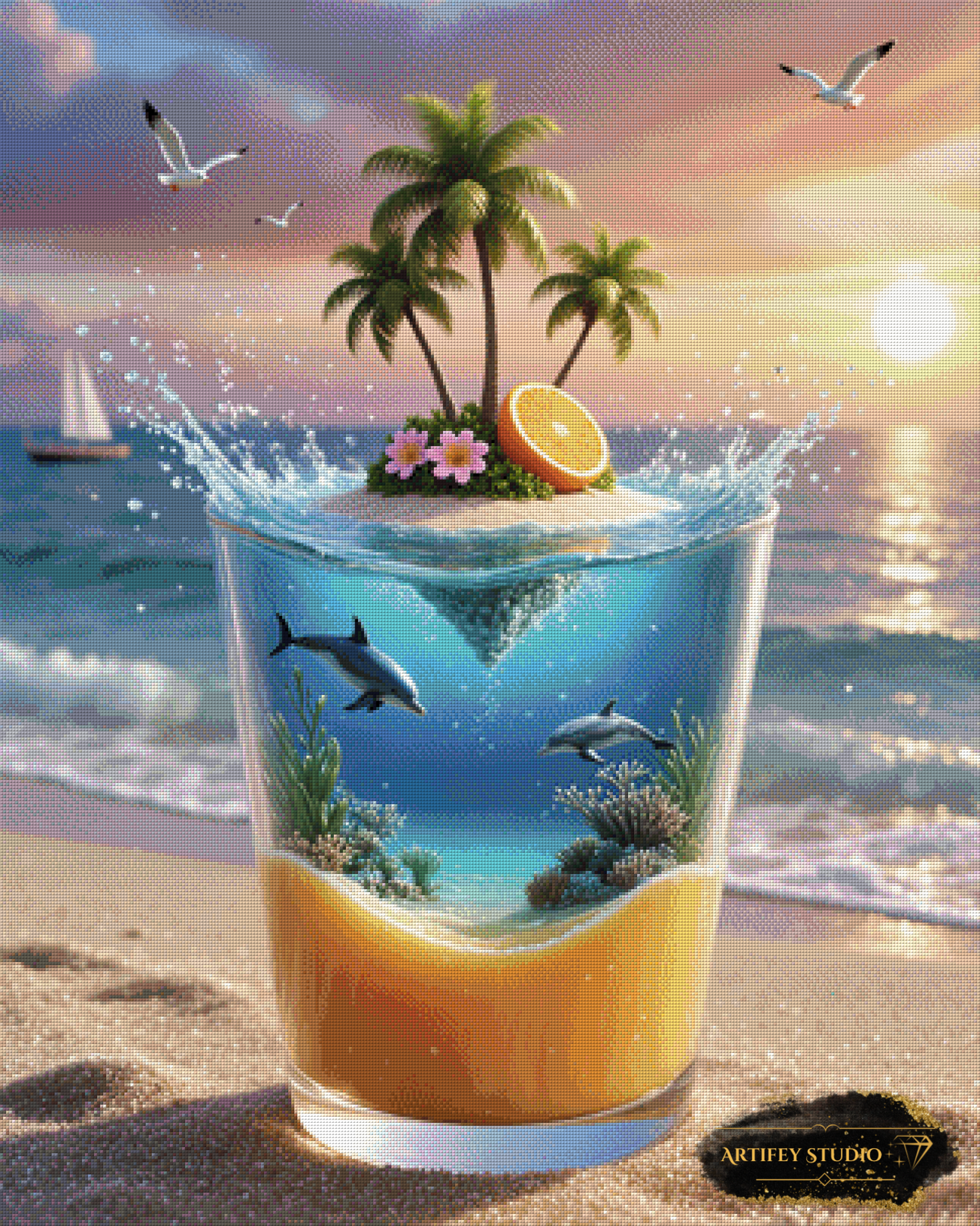 Glass ocean by DIYnamite 80x100 with 240 colors