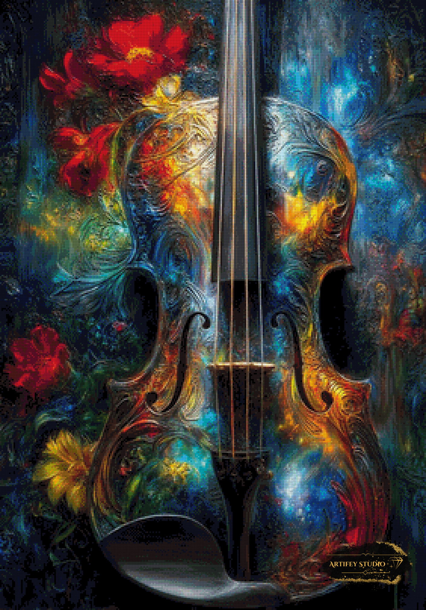 Violin by Skyler 70x100 with 290 colors
