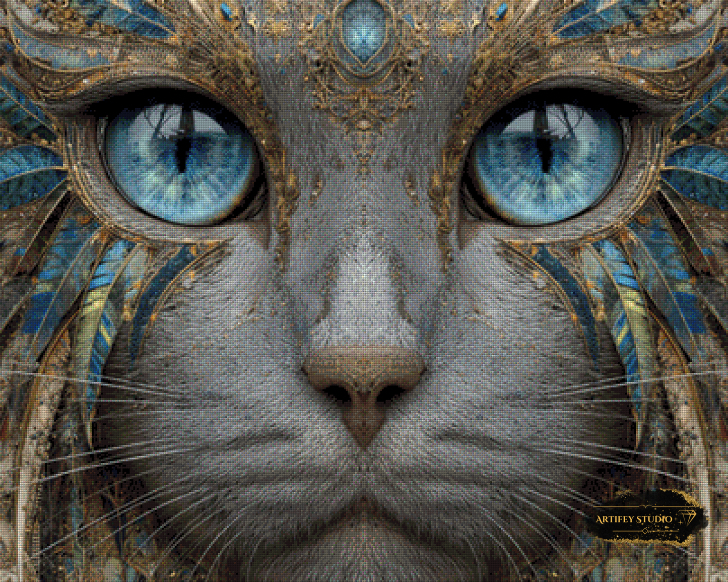 Blue by Morrigan 100x80 mit 160 Farben