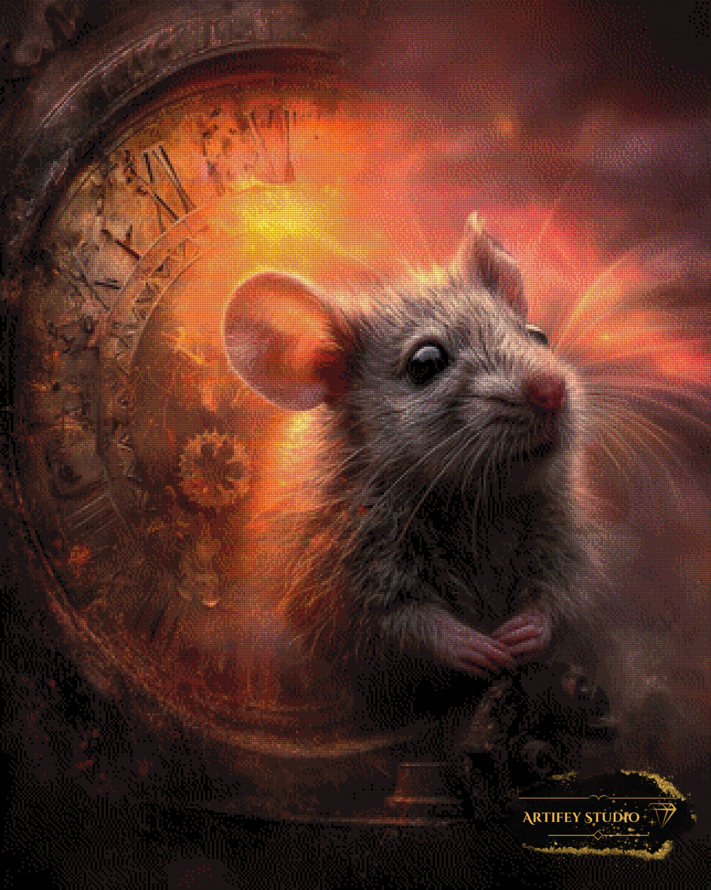 Broken Time Mouse by Artifey 80x100 mit 130 Farben