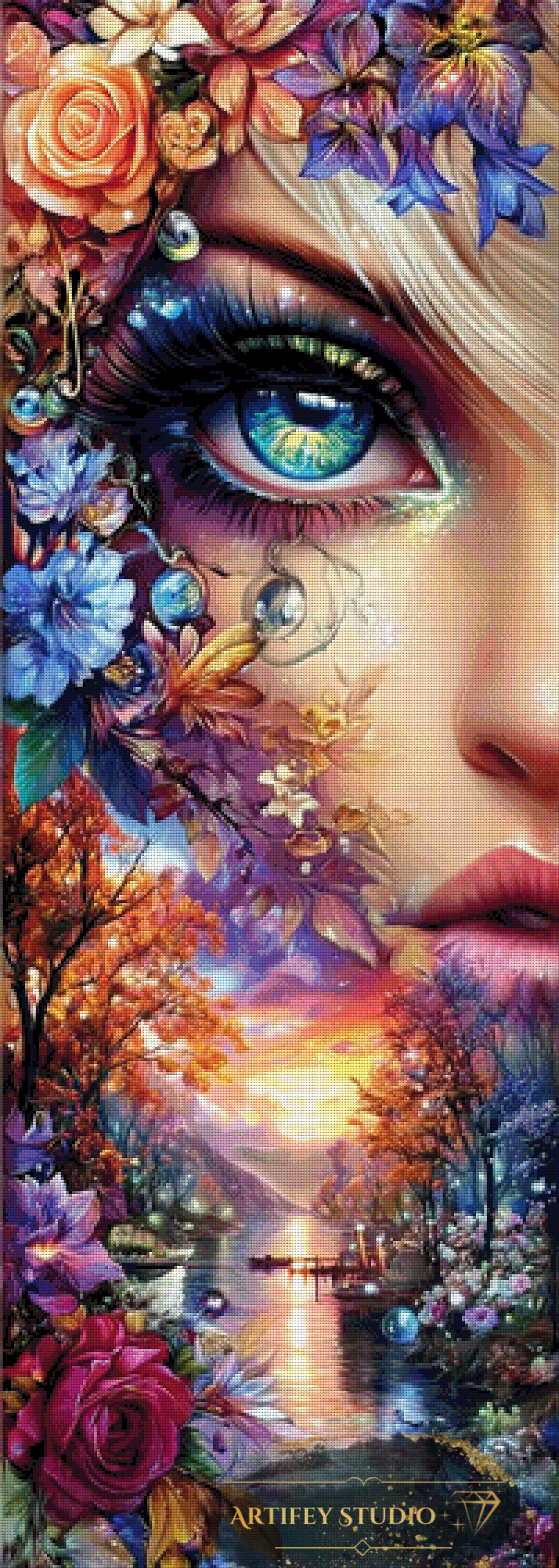 The eye of creation by Artifey 50x140 with 350 colors