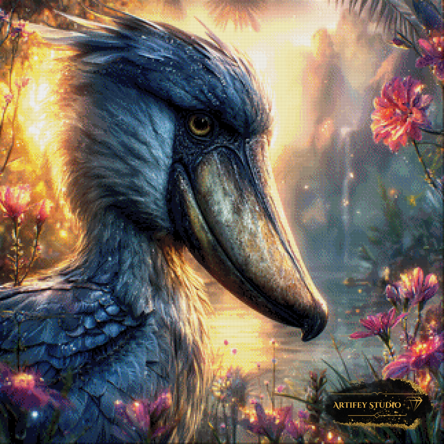 Schuhschnabel by Artifey 80x80 mit 280 Farben