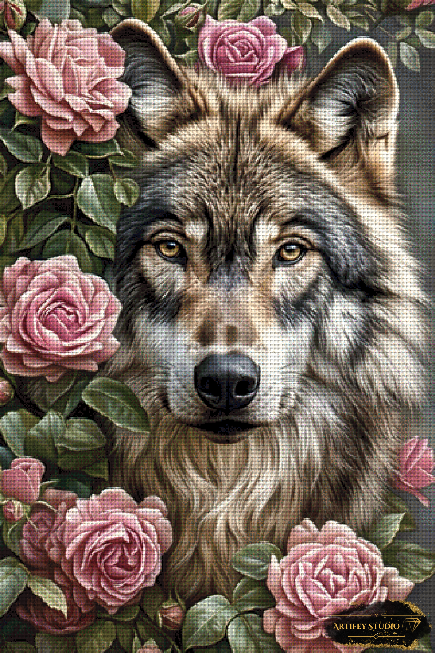 Rosenwolf by Artifey 80x120 mit 170 Farben