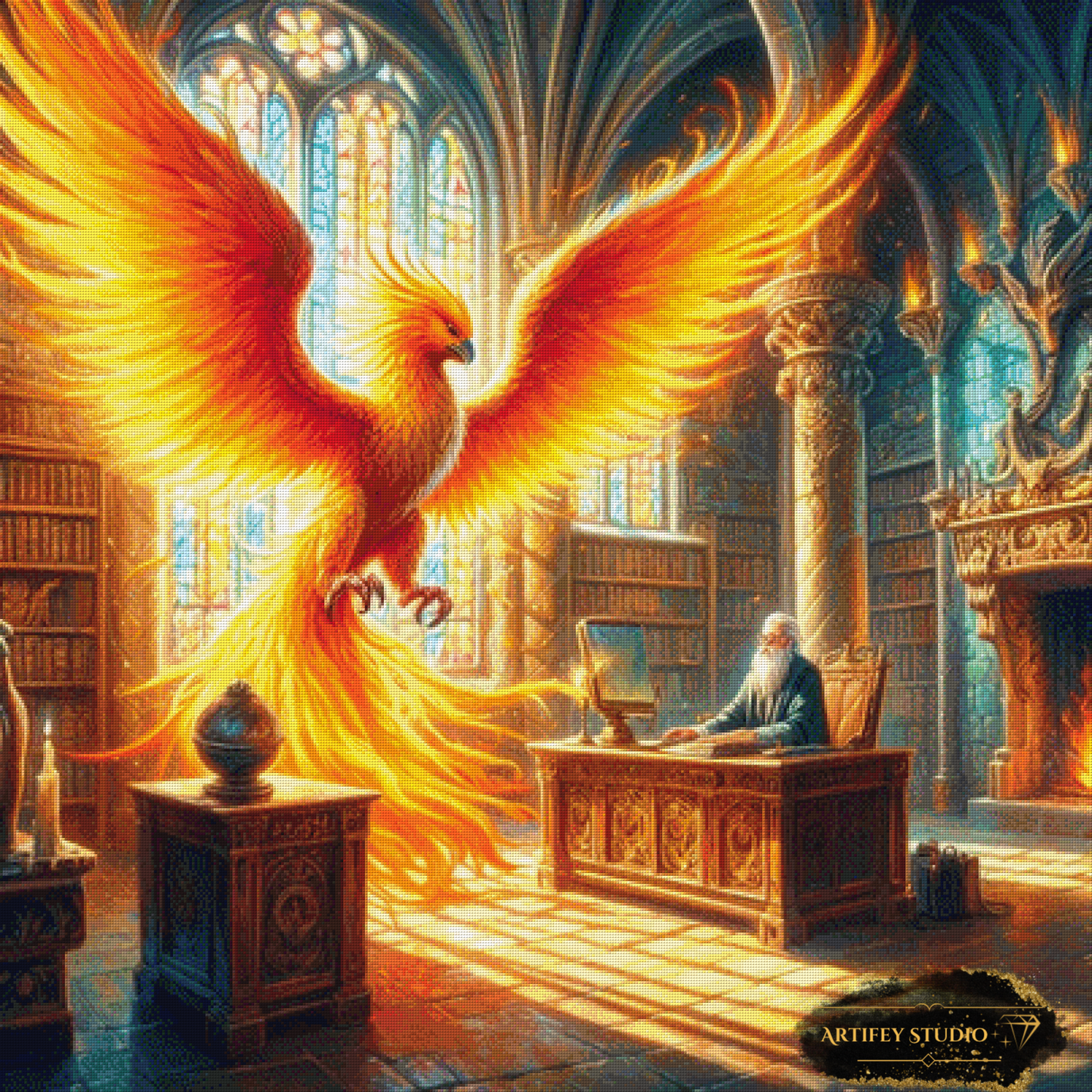 Zauber des Phönix by Artifey 100x100 mit 240 Farben