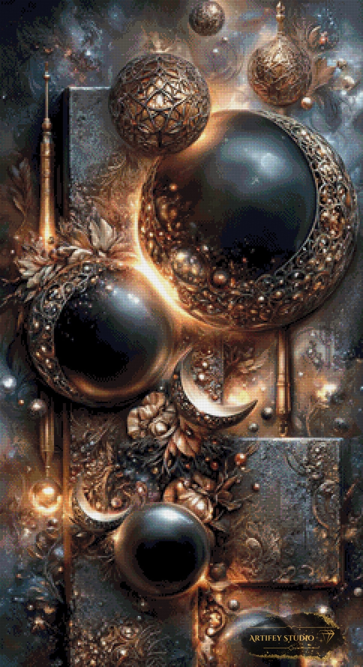 Ornamente der Galaxie by LaViie 60x110 mit 150 Farben