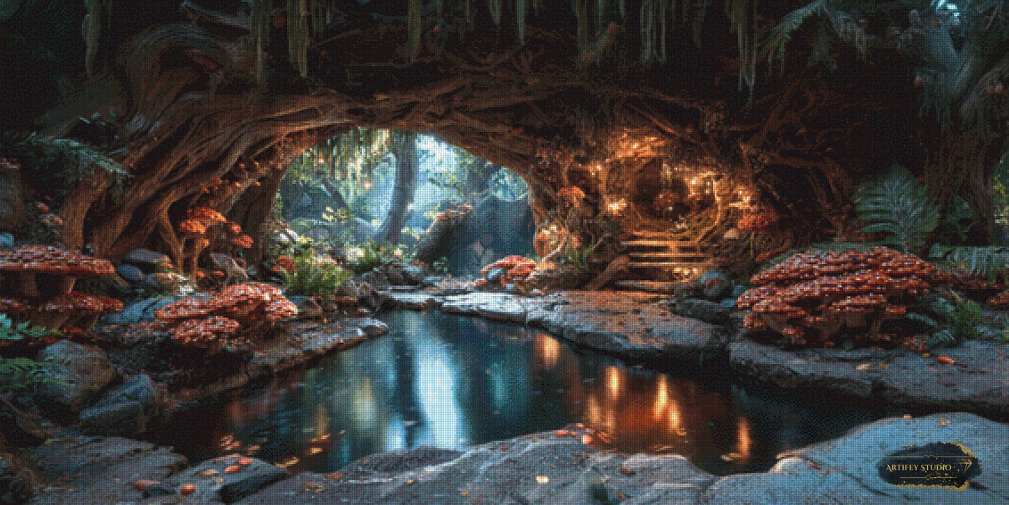 The Mycelium Sanctuary by Mirael 140x70 mit 200 Farben