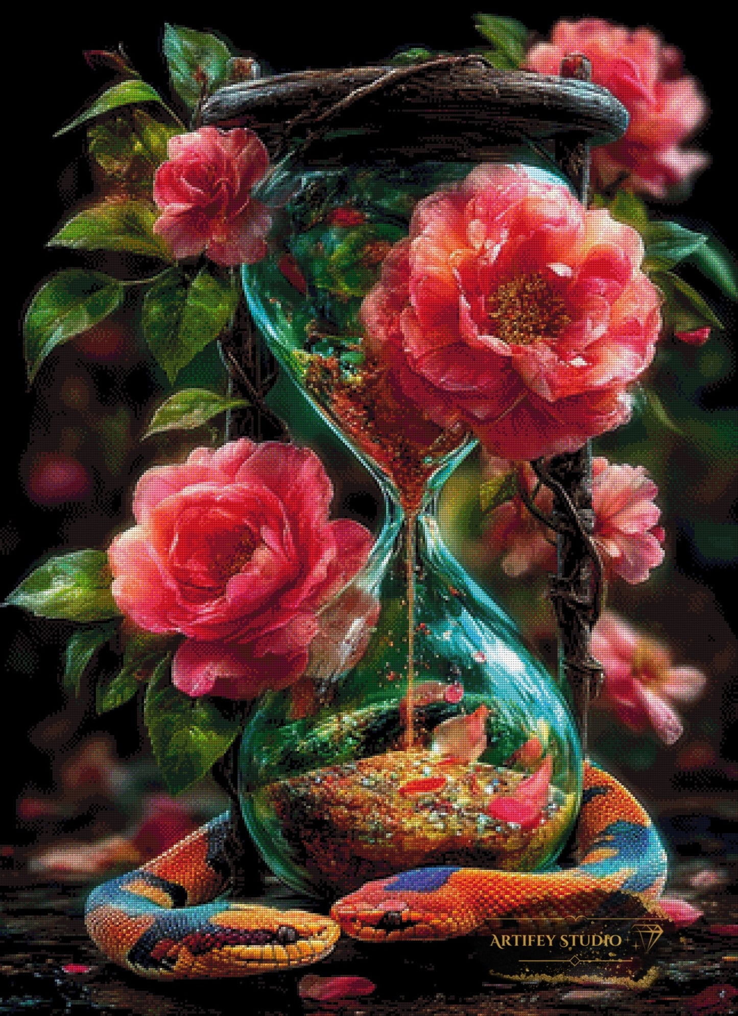 Danza dei Serpenti by Mirael 80x110 mit 330 Farben