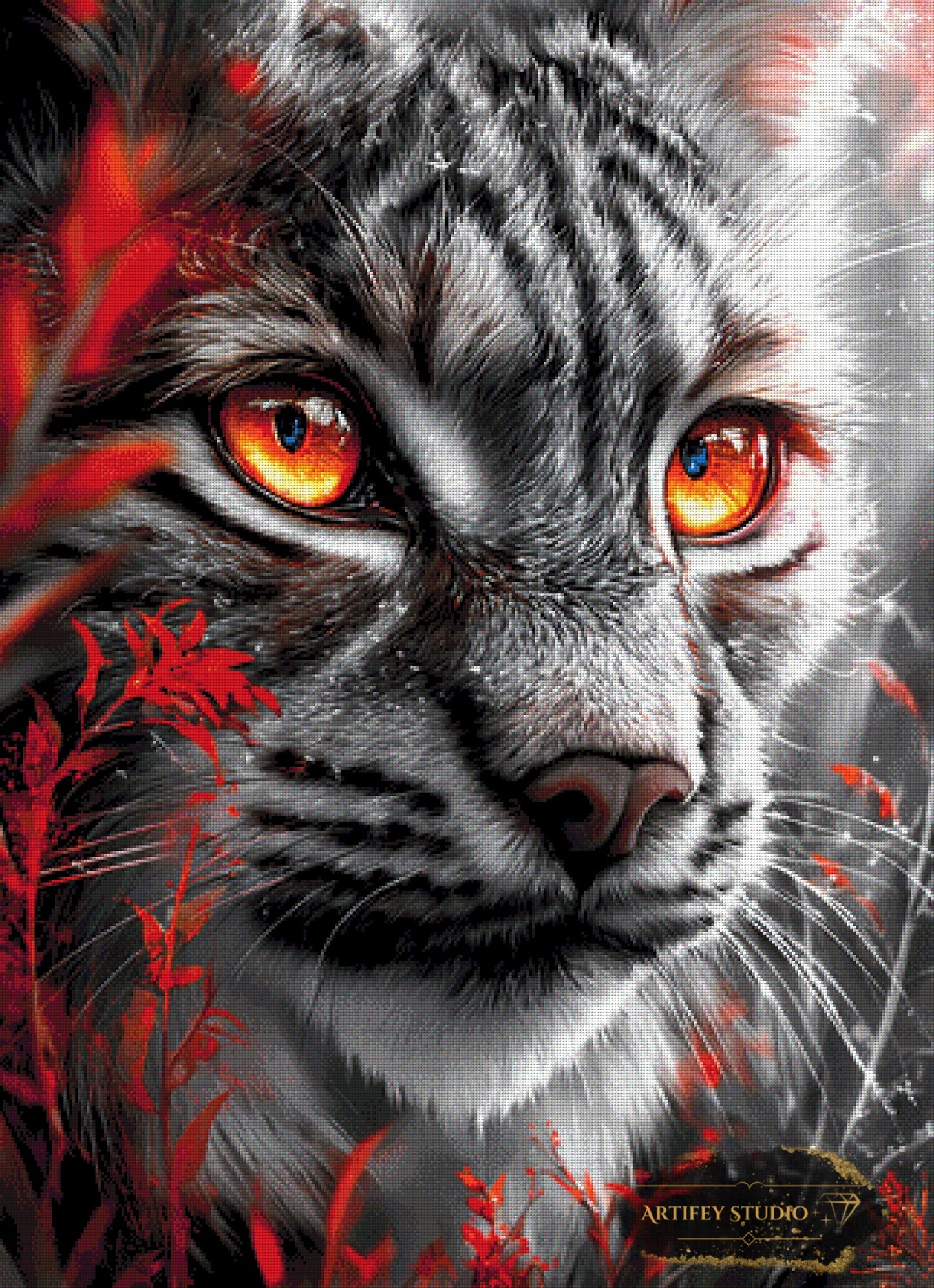 Der Rotäugige Jäger by Artifey 80x110 mit 160 Farben