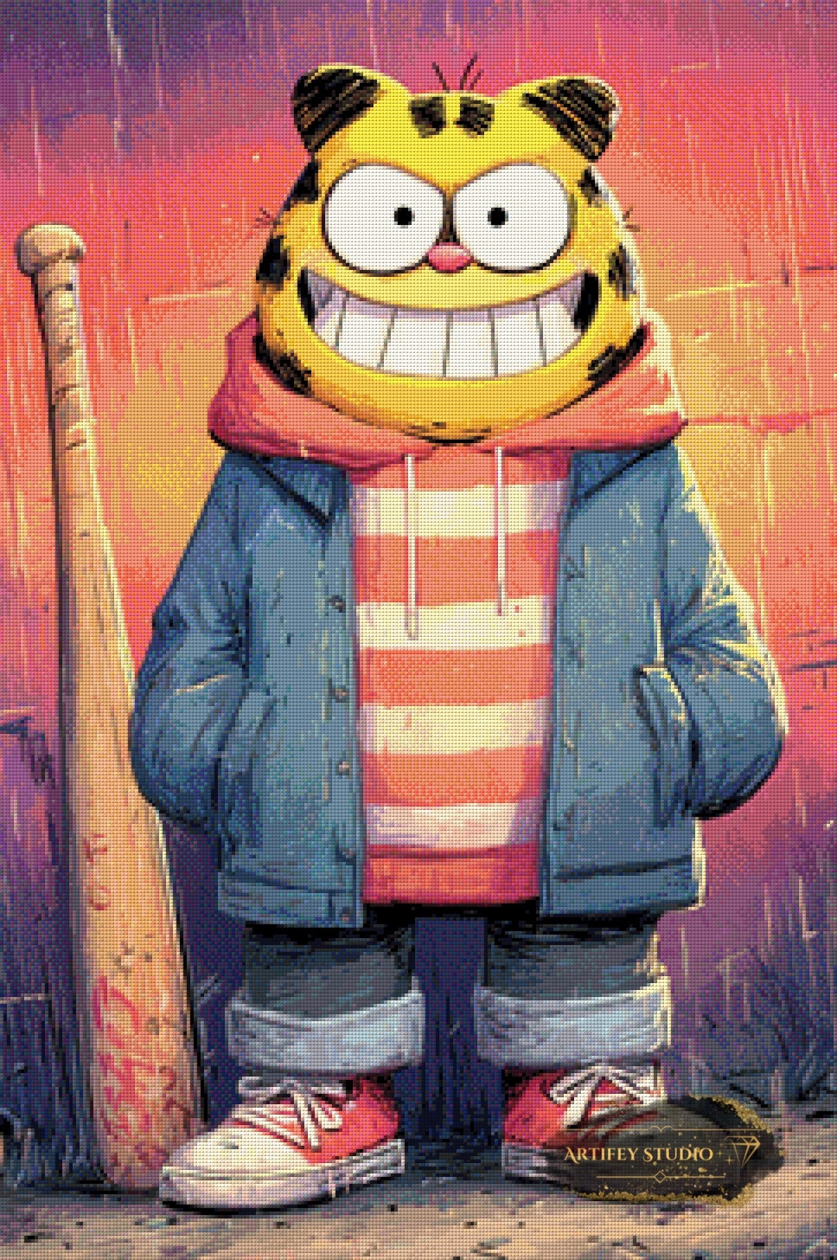 Asphalt Pfote by Morrigan 60x90 mit 220 Farben