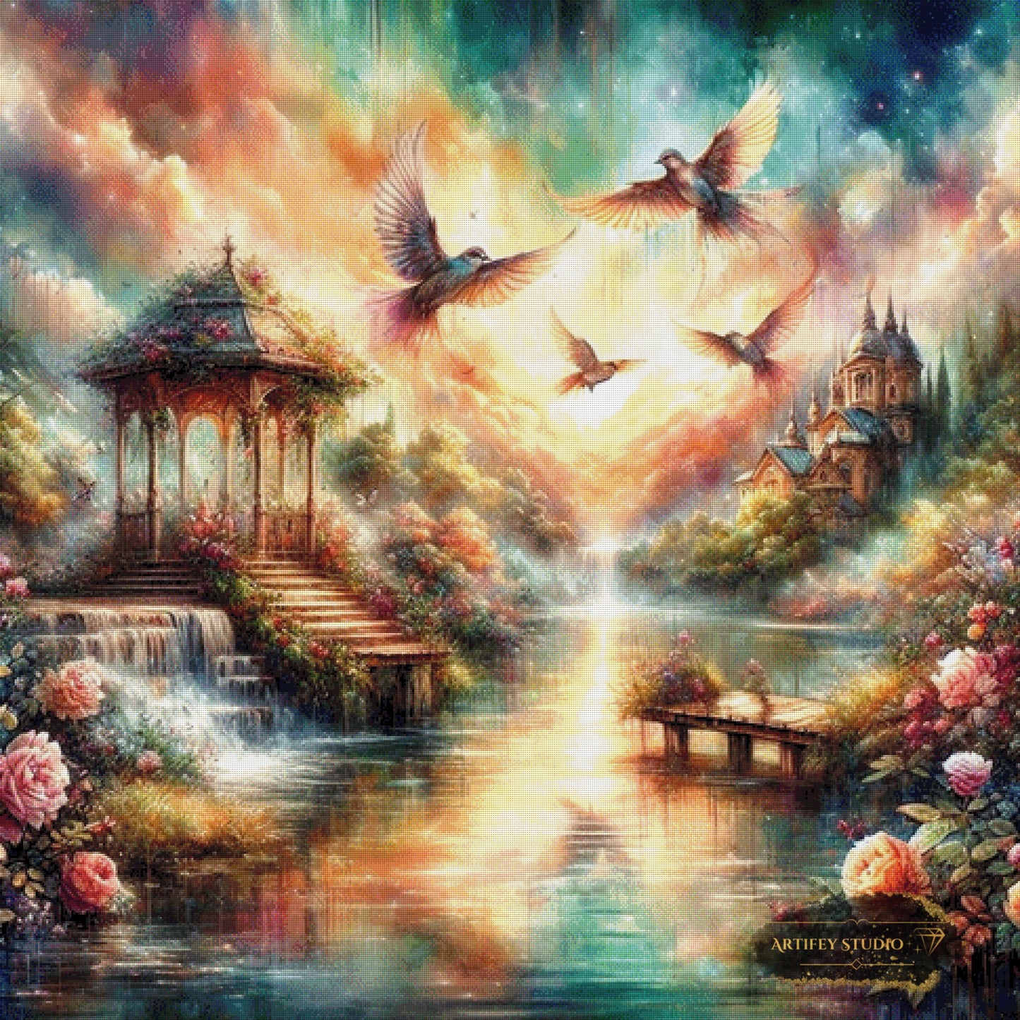 Der verzauberte Pavillon by Artifey 110x110 mit 280 Farben