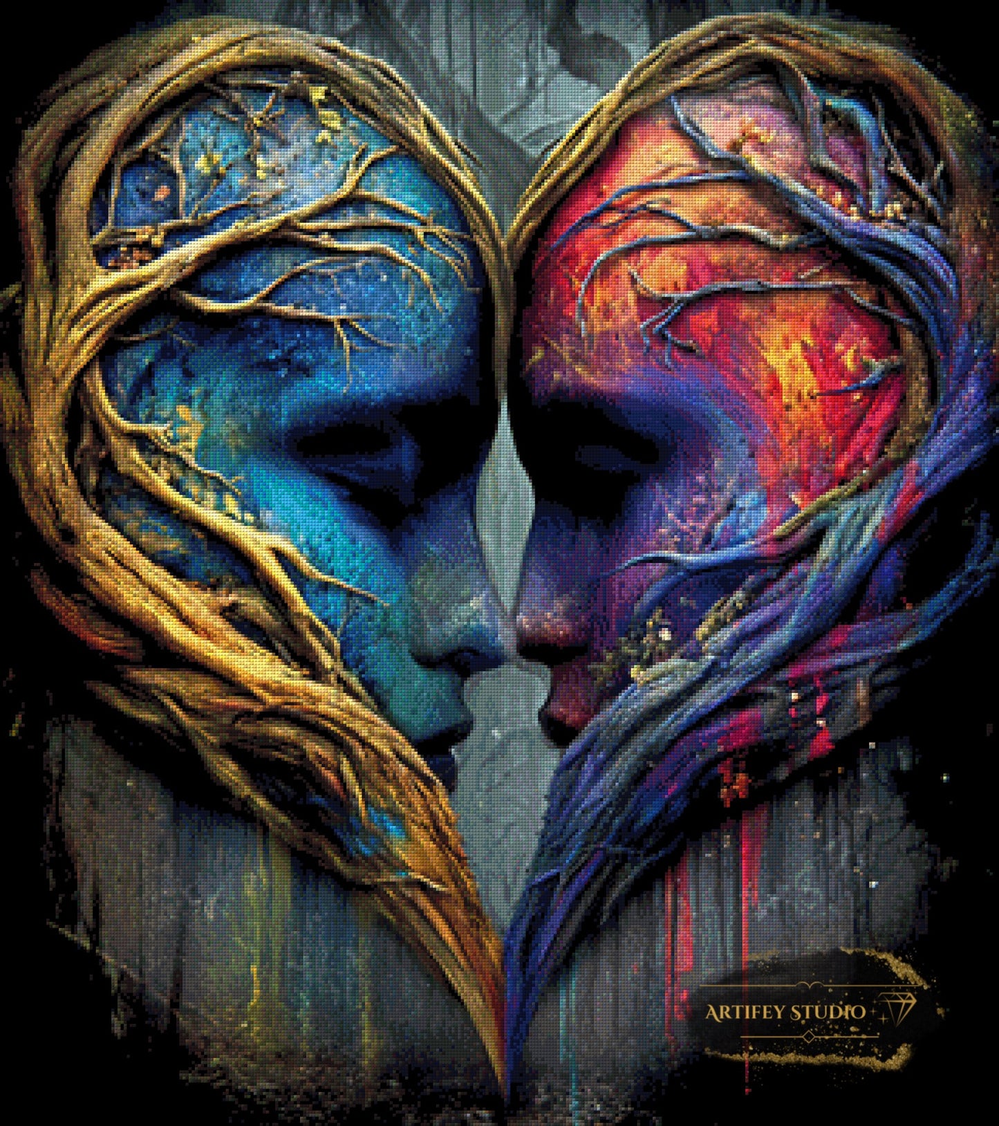 Einswerdung by Morrigan 80x90 mit 290 Farben