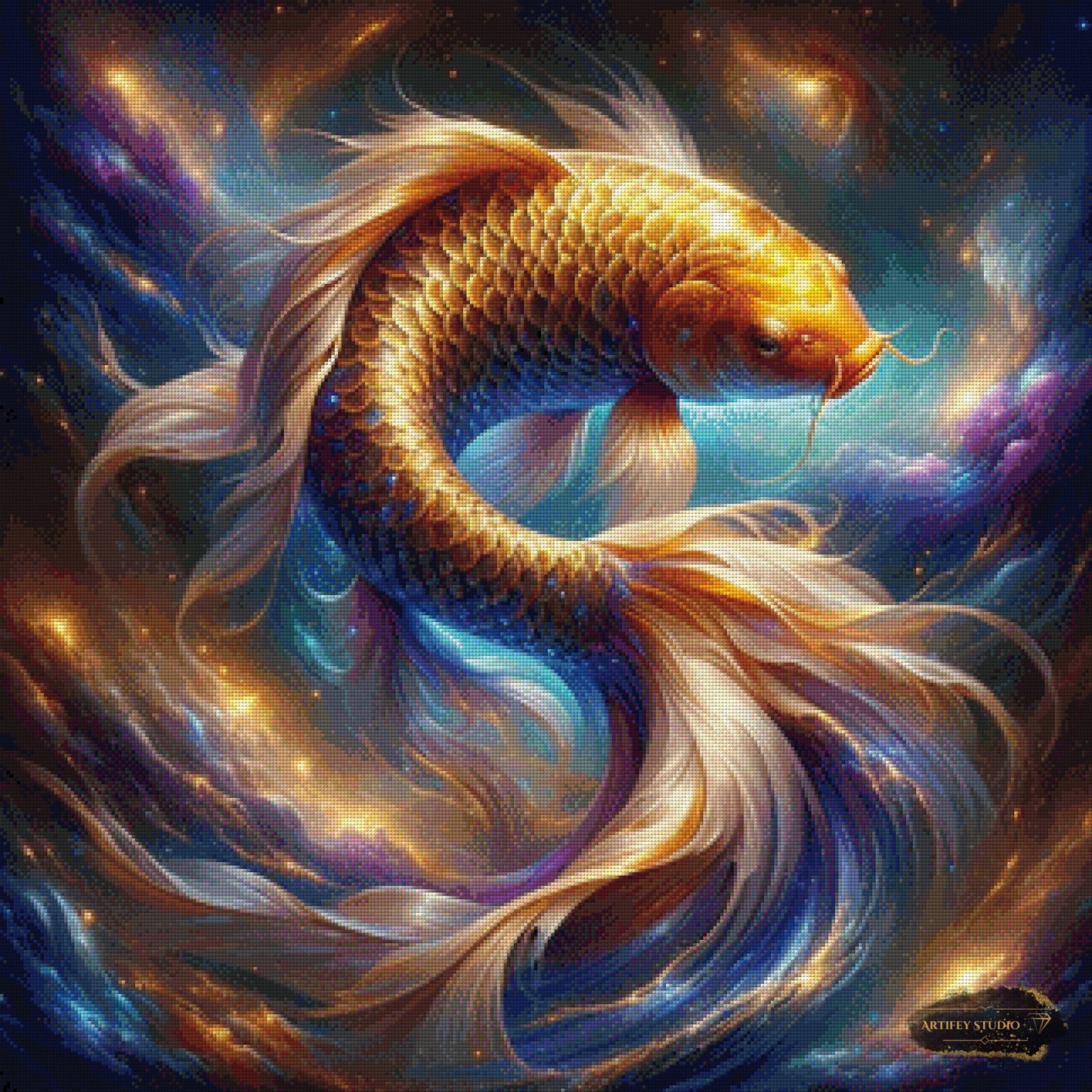 Golden Koi by Diynamite 80x80 with 150 colors