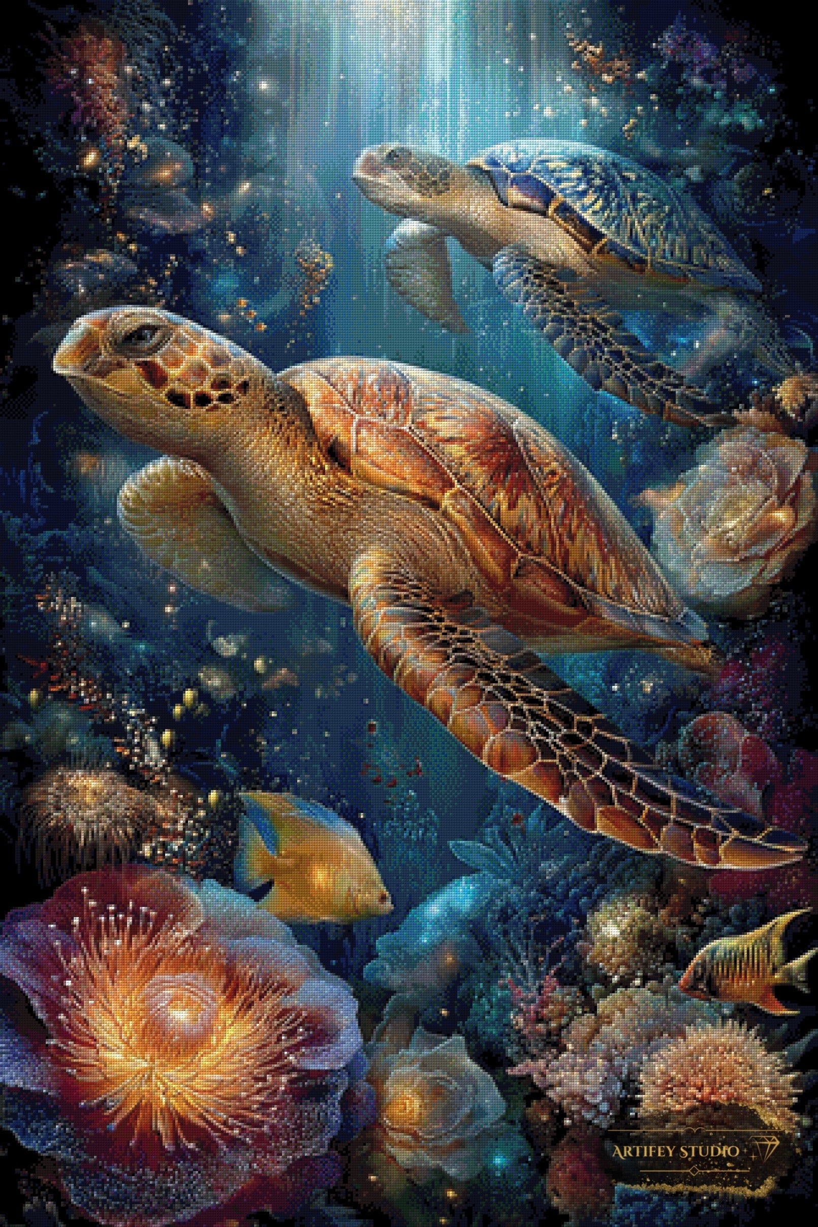 Underwater World by Morrigan 80x120 mit 250 Farben - Artifey Studio