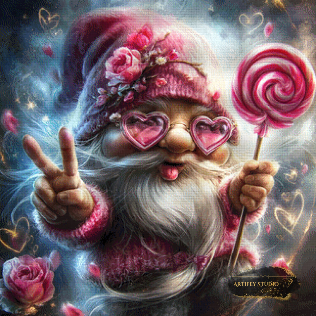 Peace, Love &amp; Lolipop by LaViie 80x80 mit 260 Farben - Artifey Studio