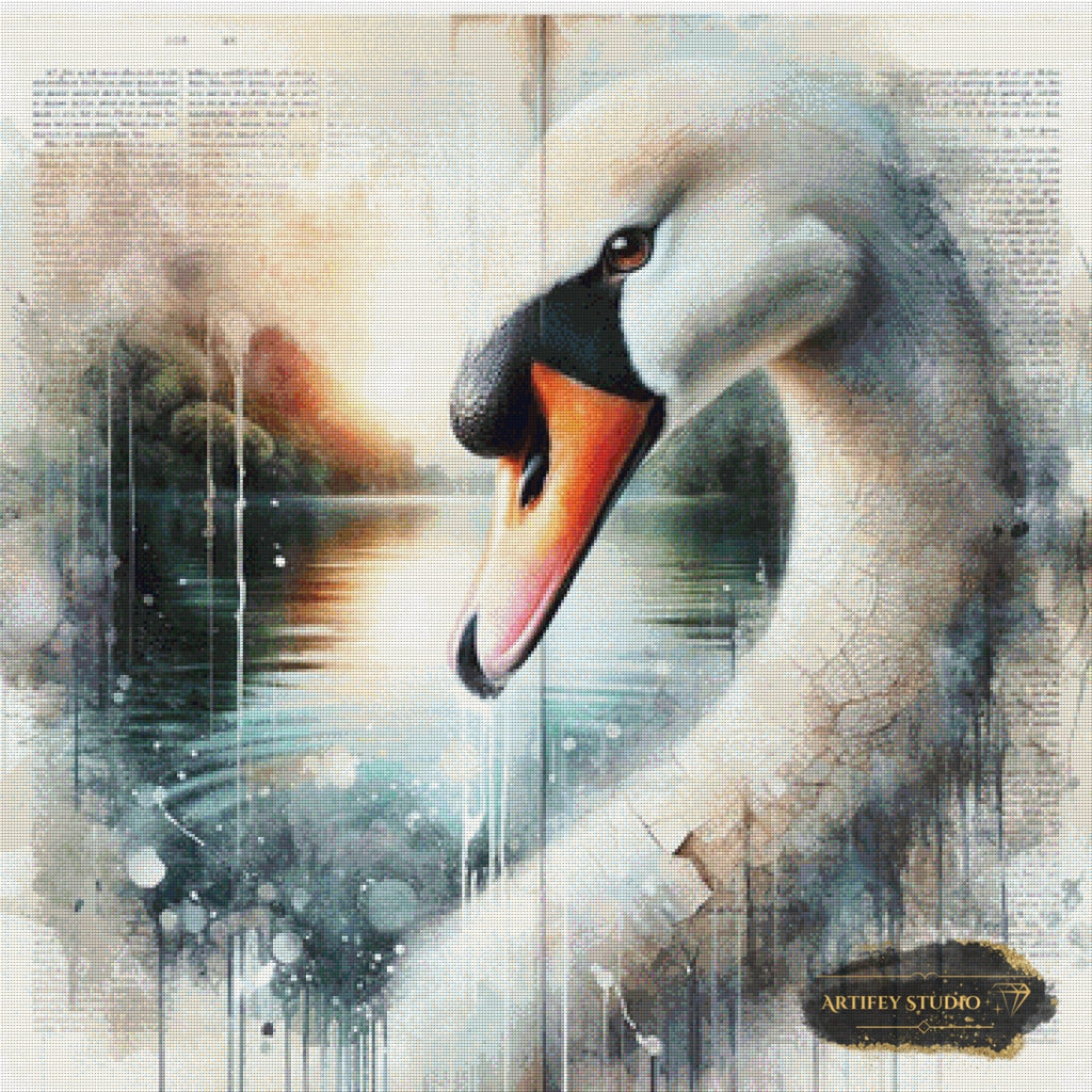 The Swan´s Secret by MAD 90x90 mit 180 Farben Artifey Studio