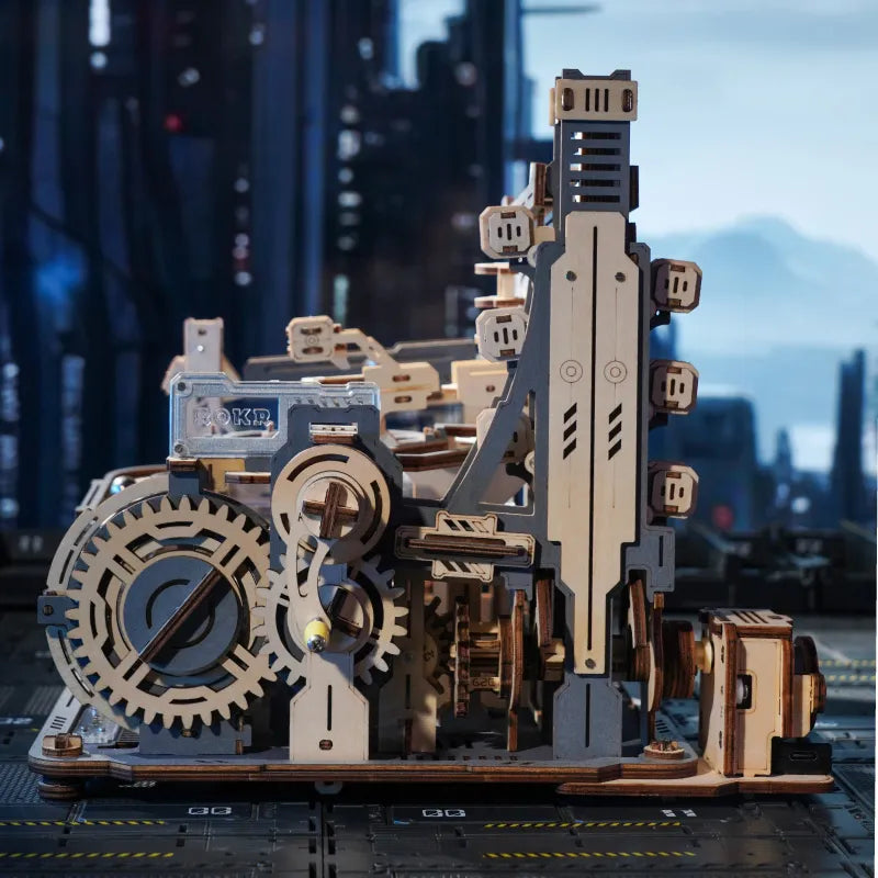 Marble Spaceport - Kugelbahn 3D Holzpuzzle