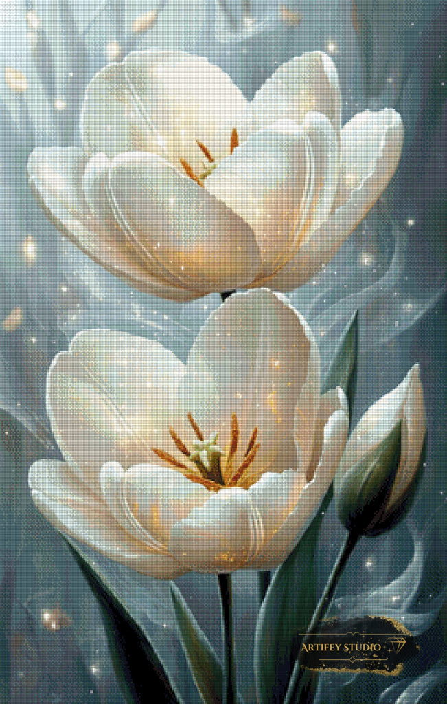 White Tulip by Lexxa 70x110 mit 140 Farben - Artifey Studio