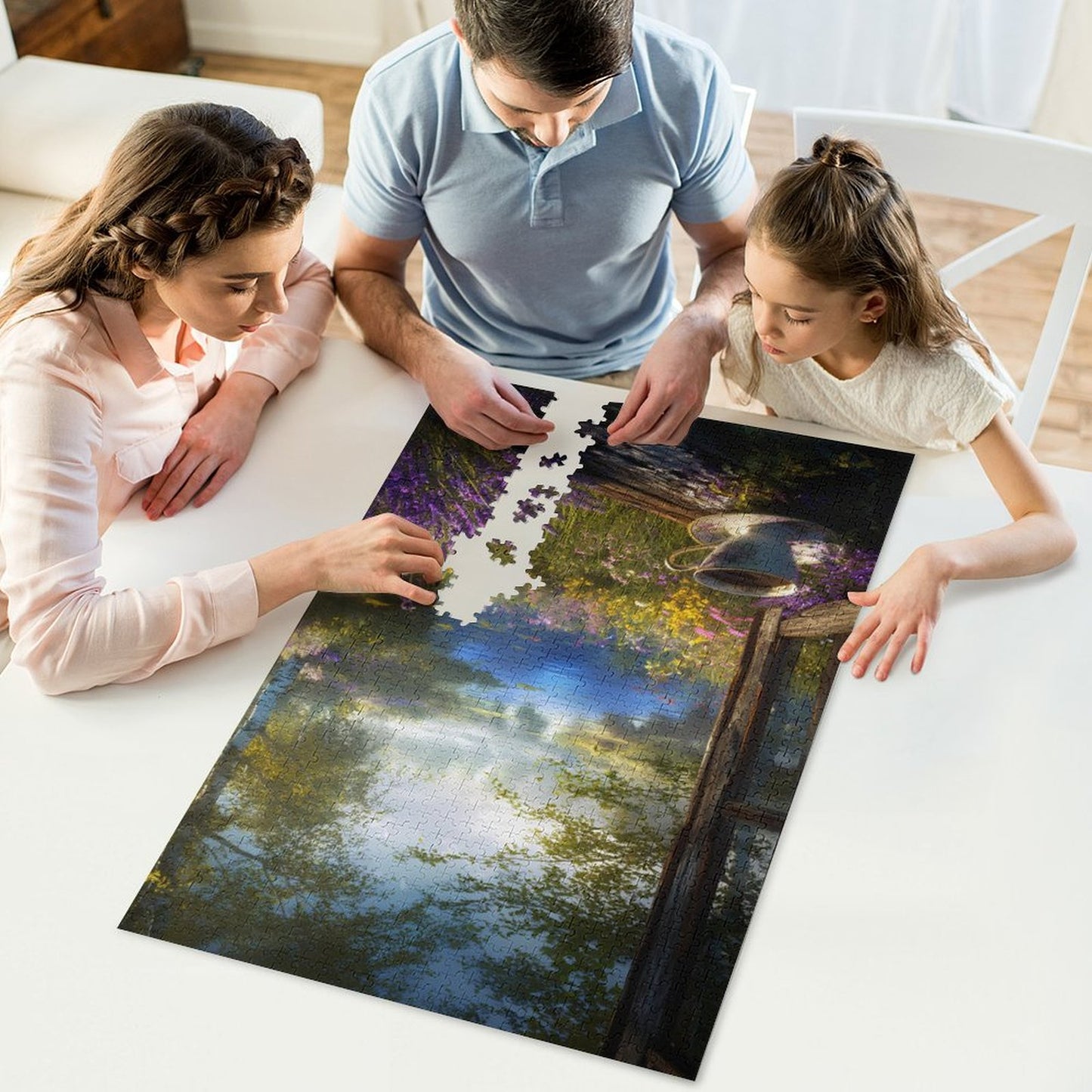 Coffee at the Window by Morrigan 1000-Piece Wooden Jigsaw Puzzles (Vertical)