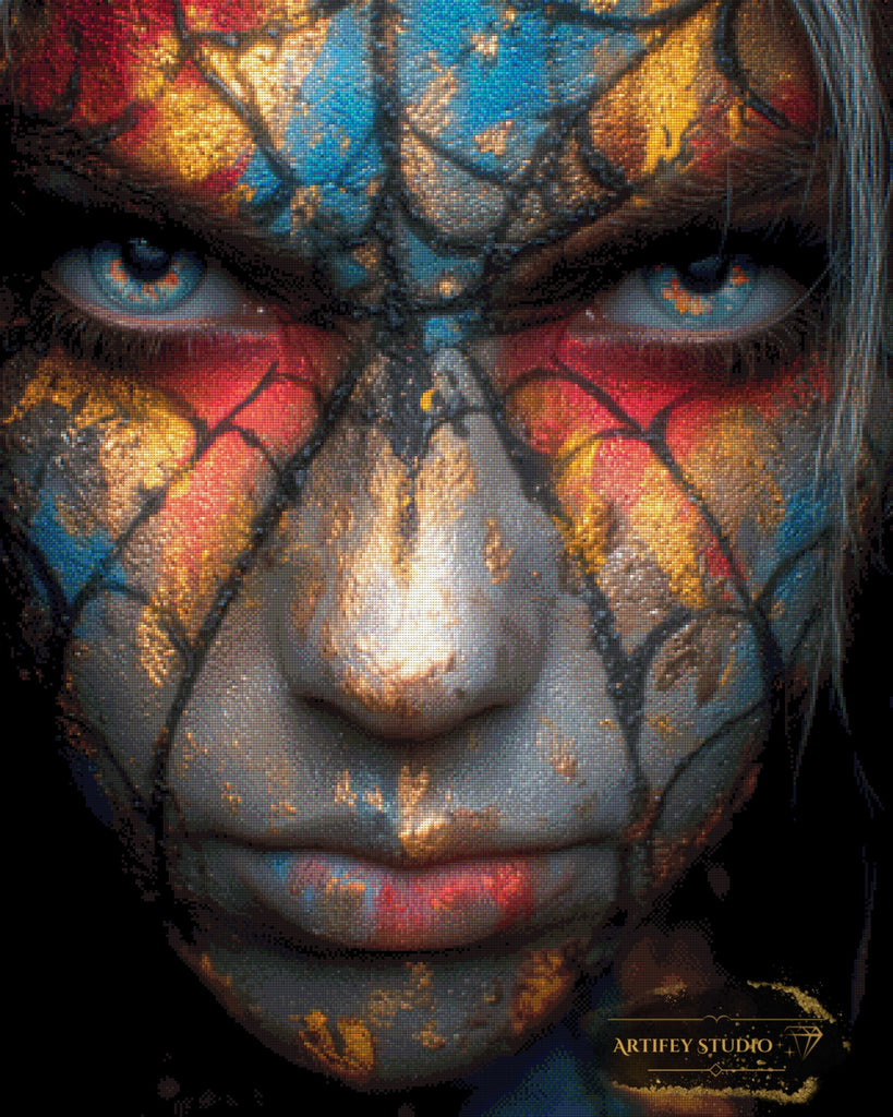 Vibrant Web of Rage by Skyler 80x100 mit 220 Farben - Artifey Studio