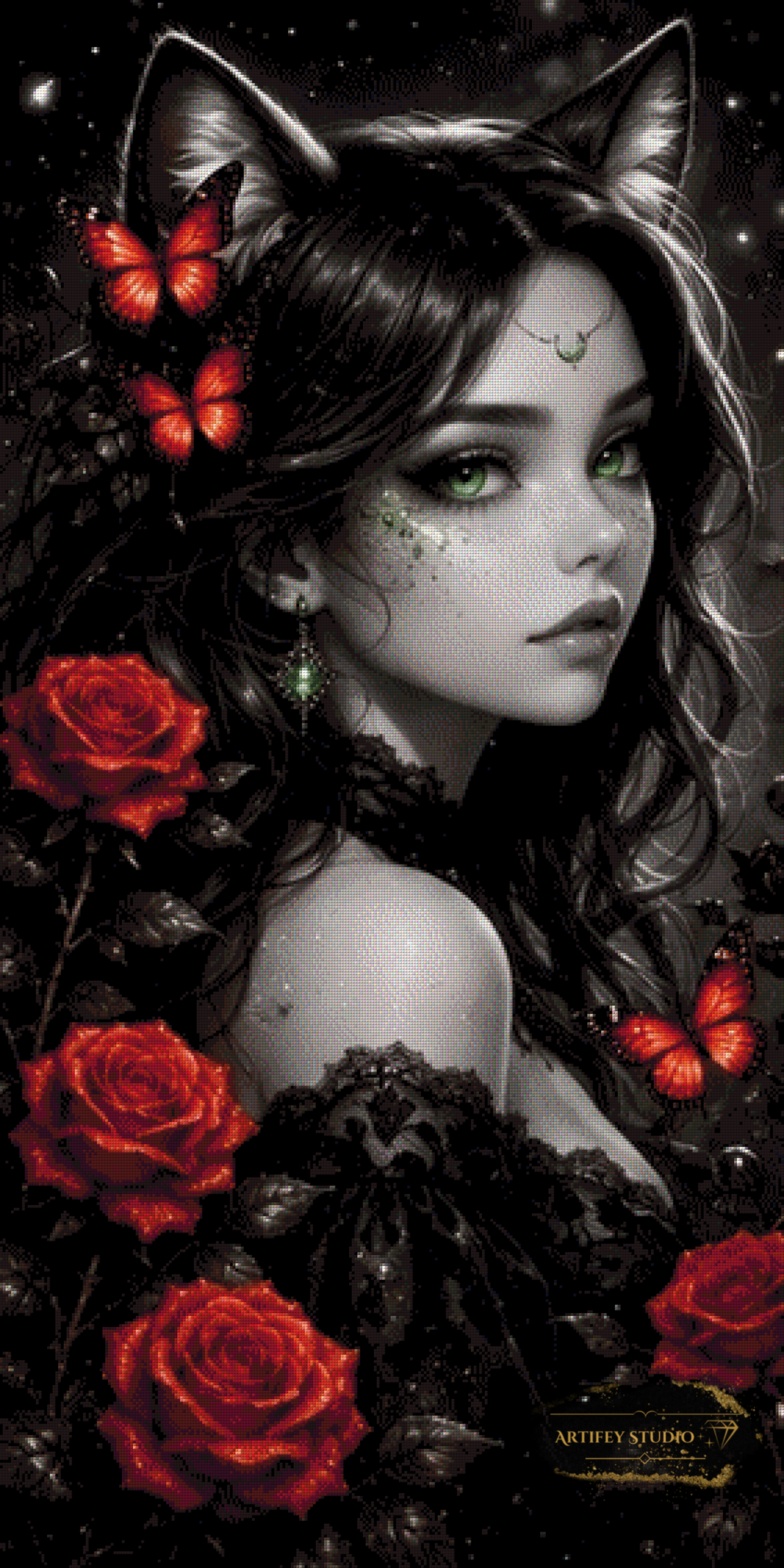 Lady Cat by Daye 70x140 mit 100 Farben