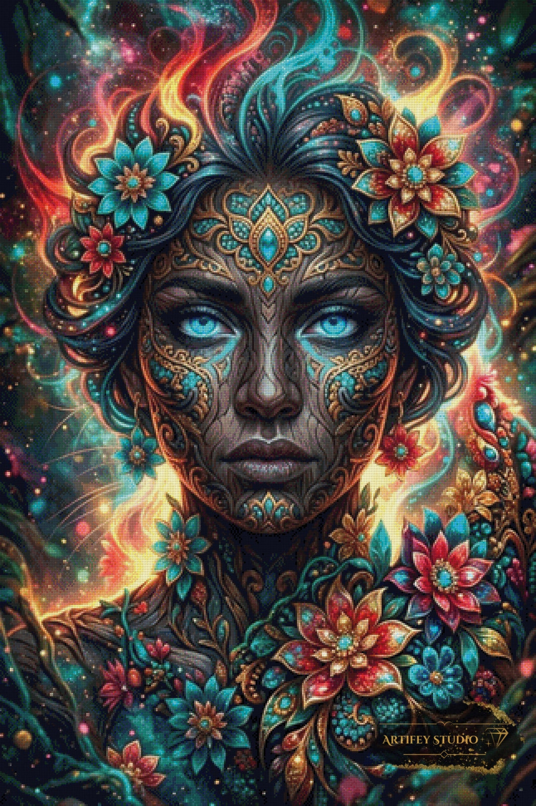 Chloris by Saphira 80x120 mit 280 Farben Artifey Studio