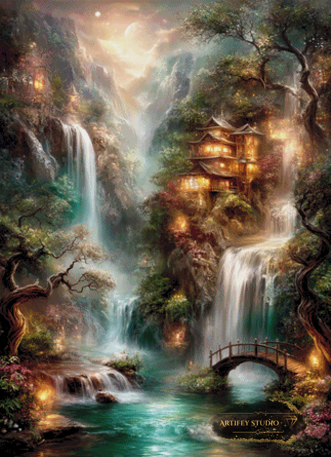Zwischen Gipfel und Ruhe by LaViie 80x110 mit 230 Farben - Artifey Studio