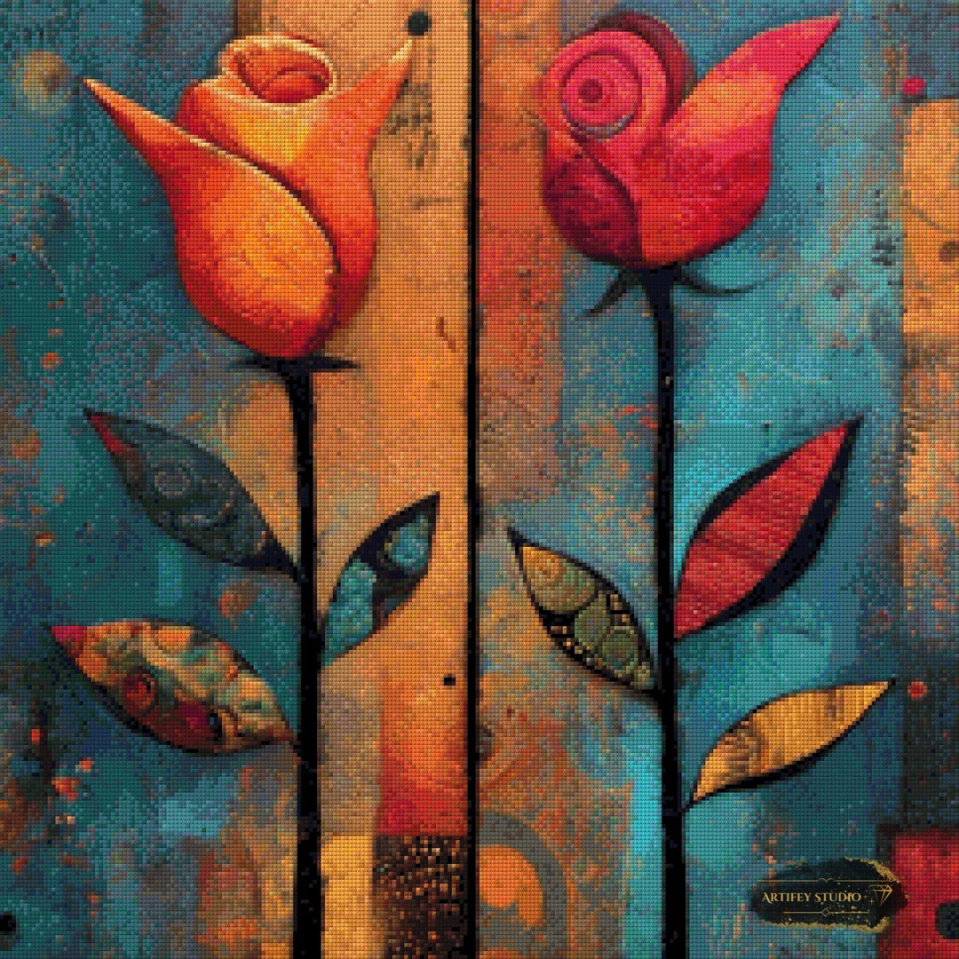 Flora Dualis by Skyler 60x60 mit 170 Farben - Artifey Studio