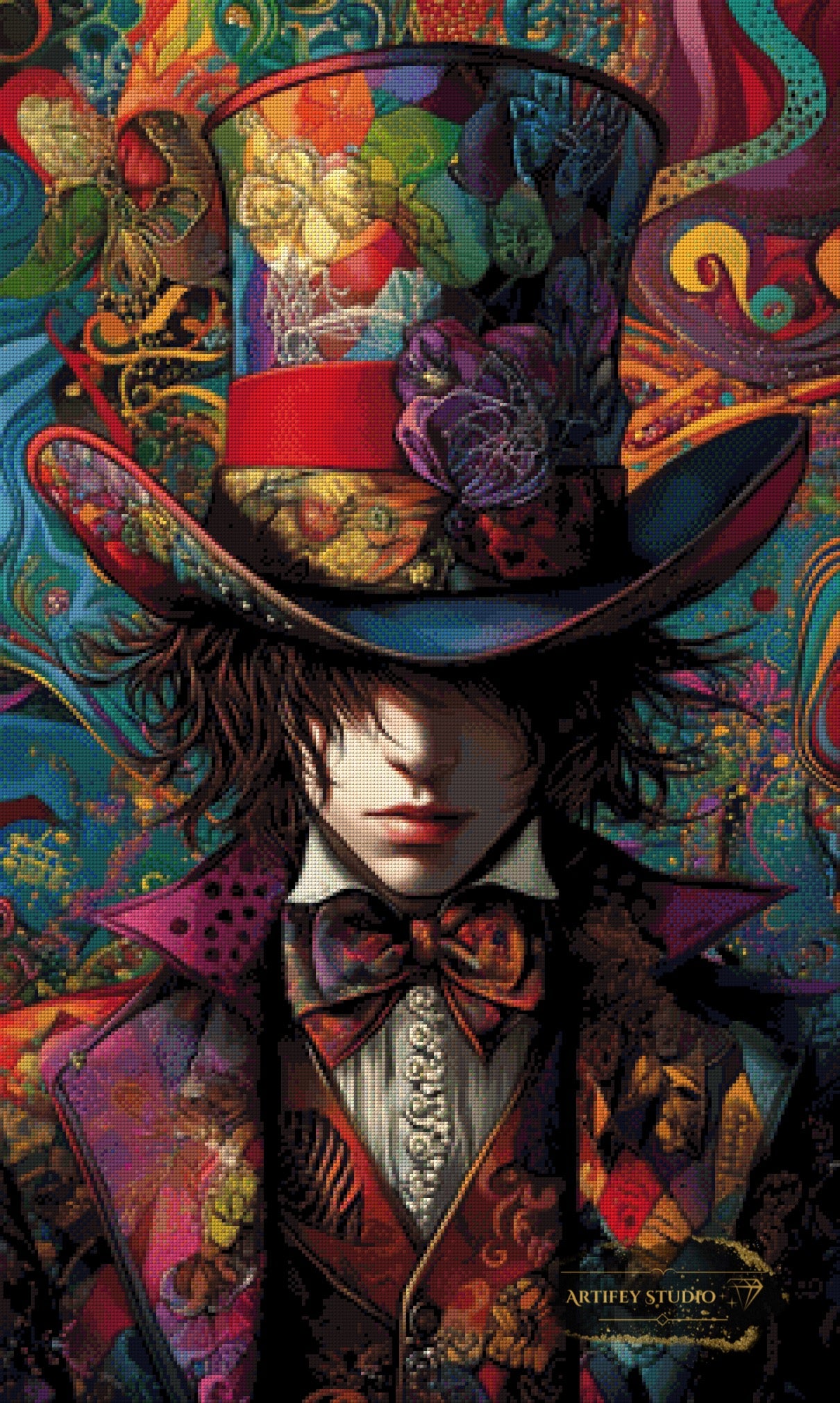 Verrückter Hutmacher by Lexxa 60x100 mit 260 Farben