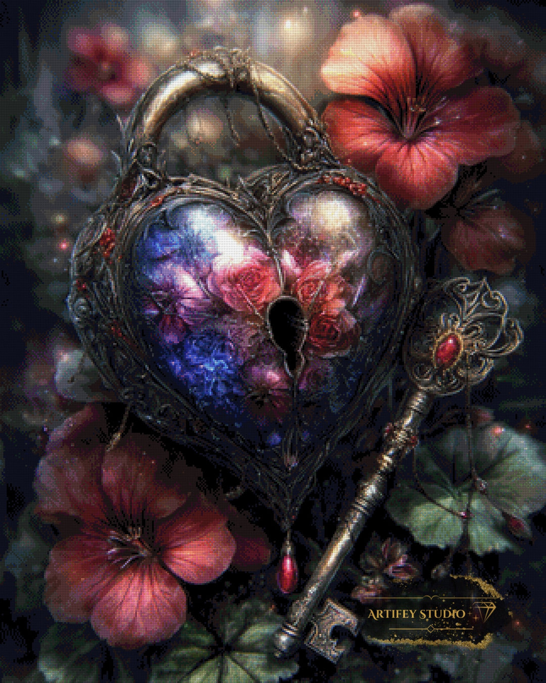 Key to Love by Skyler 80x100 mit 230 Farben - Artifey Studio