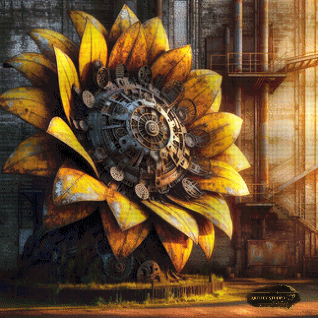 Die eiserne Sonnenblume by Pixxchicks 80x80 mit 160 Farben