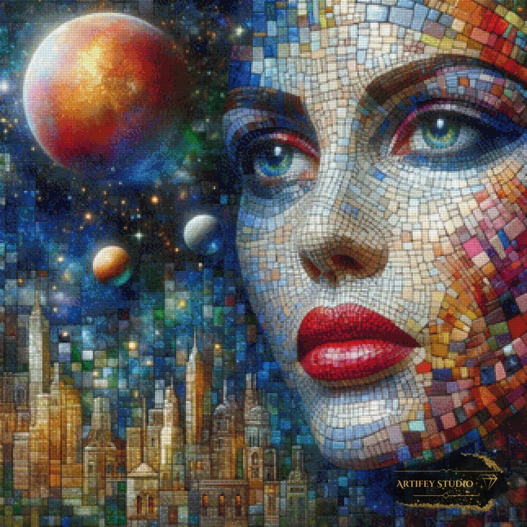 Metropolis Vision by Pixxchicks 80x80 mit 310 Farben Artifey Studio