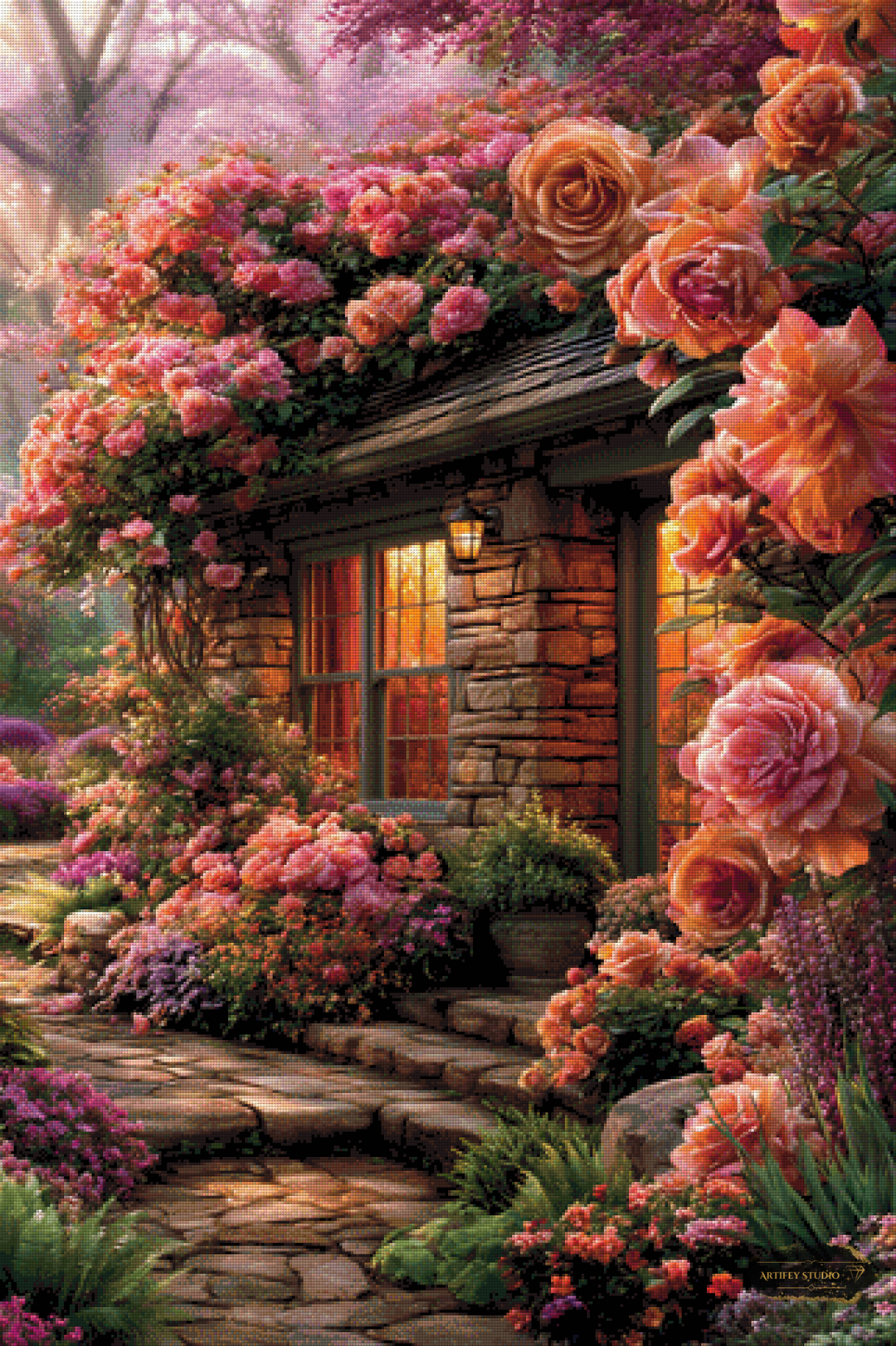 Jardin de Roses Duchesse by Artifey 80x120 mit 260 Farben