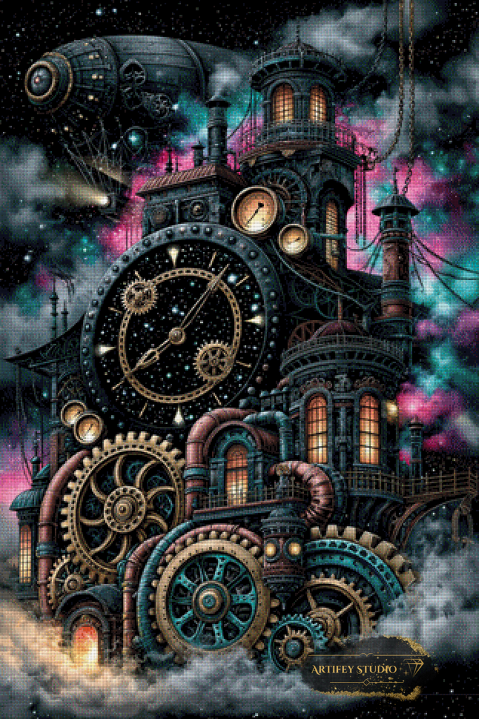 Steampunk Haus by Lexxa  80x120 mit 240 Farben