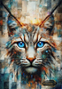 Mirada del Lince Zafiro de MAD 70x100 con 240 colores