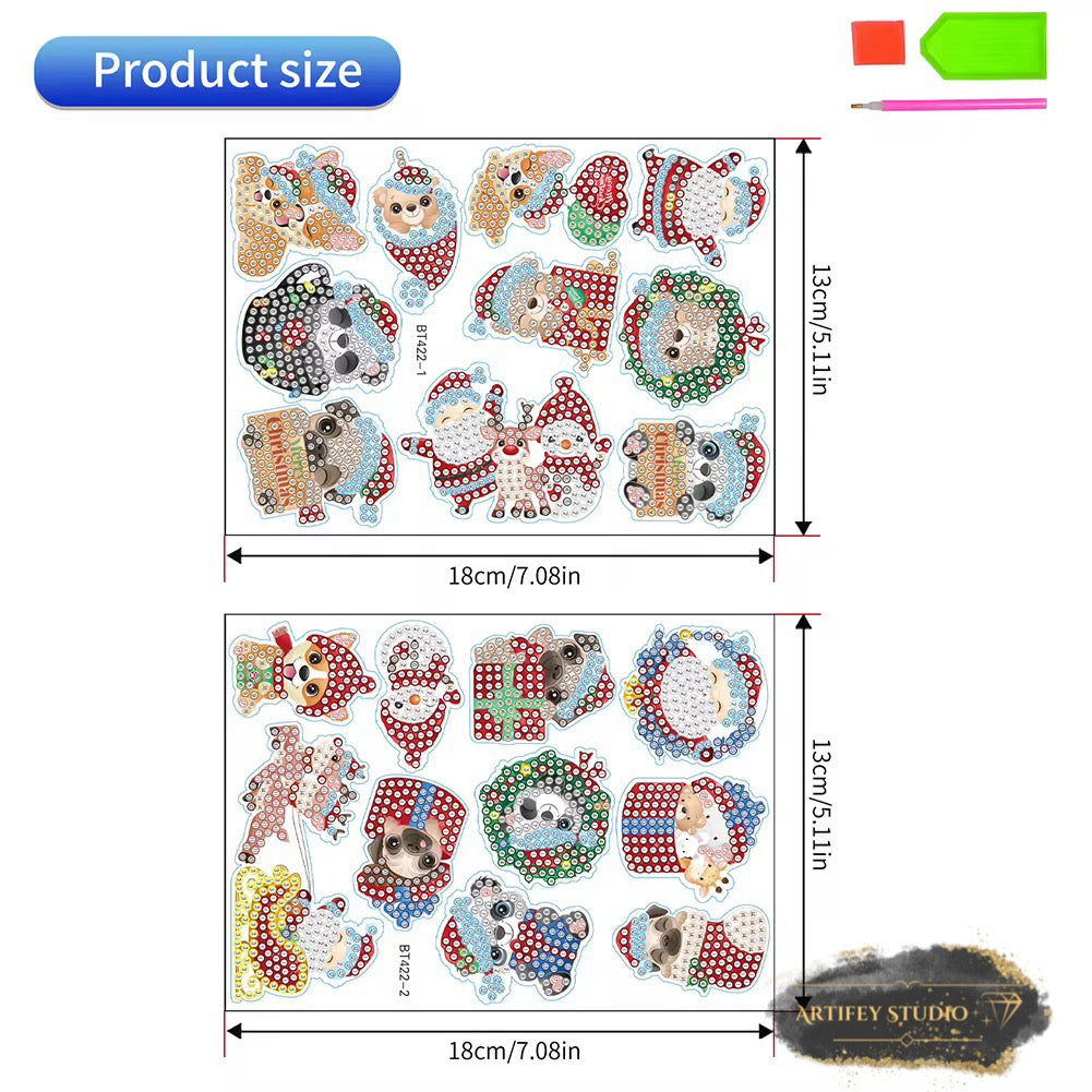 Weihnachtssticker (Aufkleber) Set