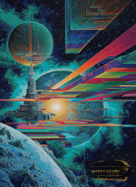 Abstract Galaxy by Salzkatze 80x110 with 260 colors