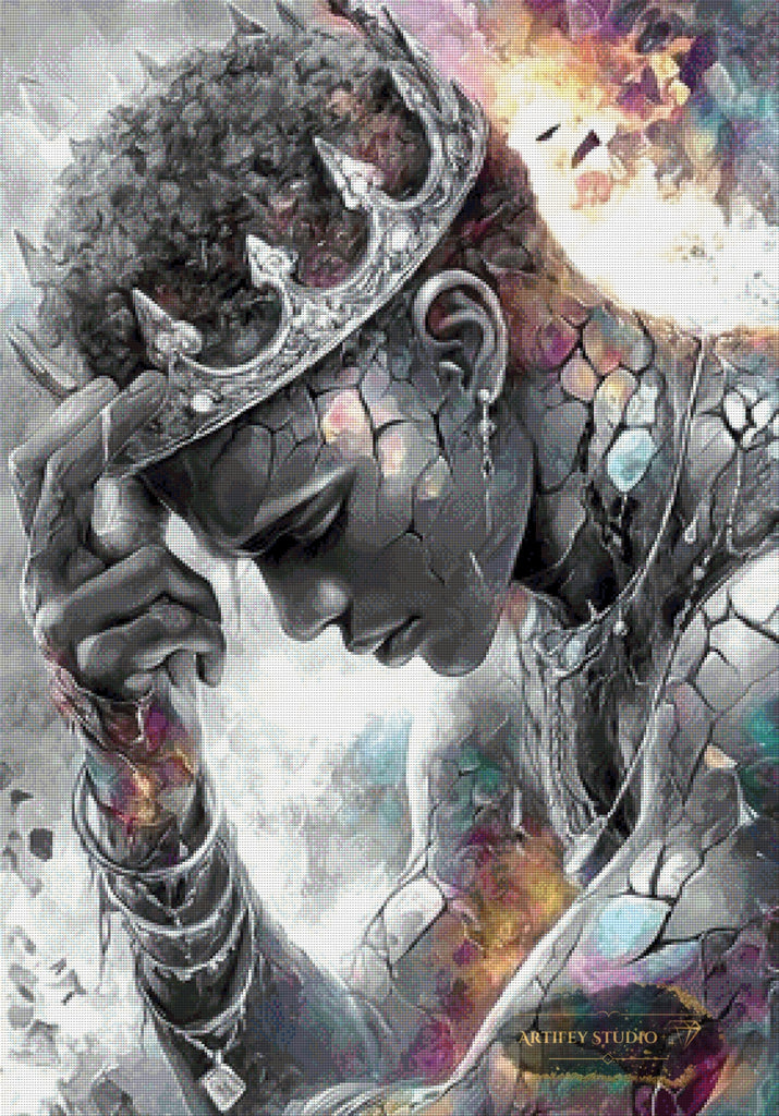 Broken King by Mirael 70x100 mit 180 Farben - Artifey Studio